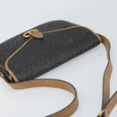 Christian Dior Honeycomb Canvas Shoulder Bag Black Gold Auth mr1916-6