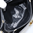 CELINE Shoulder Bag Leather Black Gold Auth mr1919-10