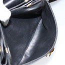 CELINE Shoulder Bag Leather Black Gold Auth mr1919-23