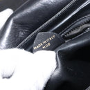 CELINE Shoulder Bag Leather Black Gold Auth mr1919-12