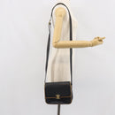 CELINE Shoulder Bag Leather Black Gold Auth mr1919-24