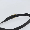 CELINE Shoulder Bag Leather Black Gold Auth mr1919-8