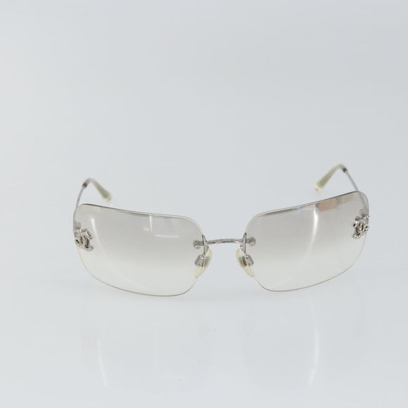 CHANEL Sunglasses plastic Silver 4017-D CC Auth mr1920V