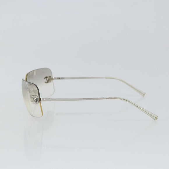 CHANEL Sunglasses plastic Silver 4017-D CC Auth mr1920V