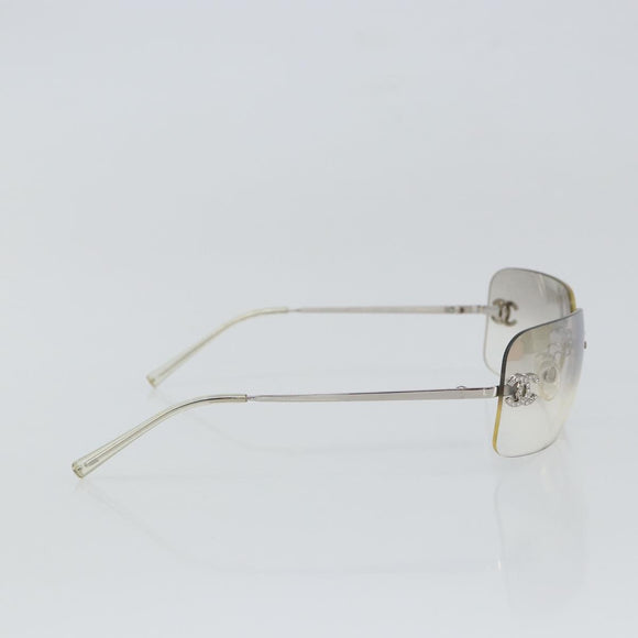CHANEL Sunglasses plastic Silver 4017-D CC Auth mr1920V