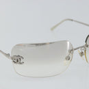 CHANEL Sunglasses plastic Silver 4017-D CC Auth mr1920V-6