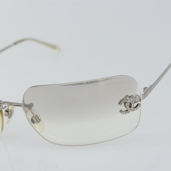 CHANEL Sunglasses plastic Silver 4017-D CC Auth mr1920V