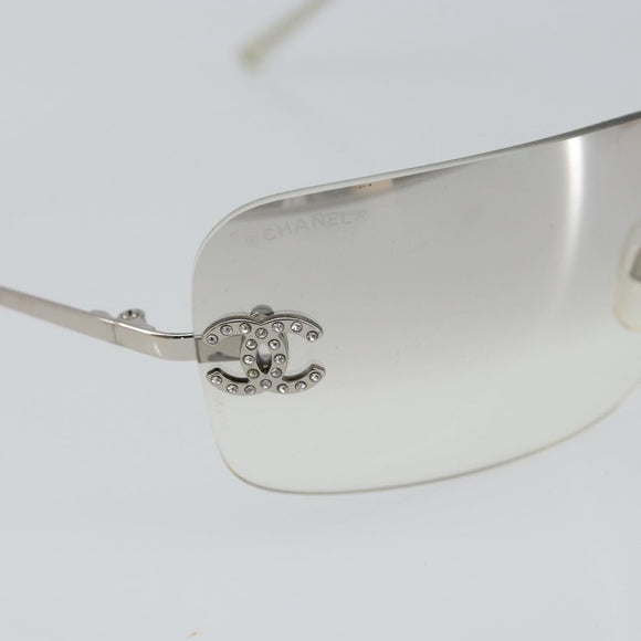 CHANEL Sunglasses plastic Silver 4017-D CC Auth mr1920V