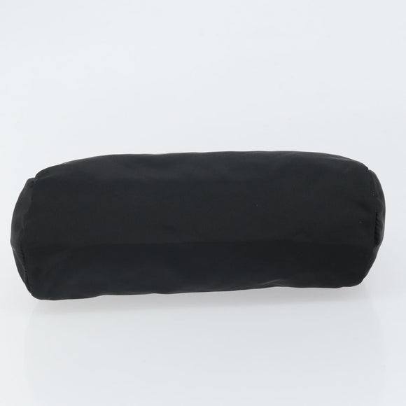 PRADA Pouch Nylon Black Silver Auth mr1921
