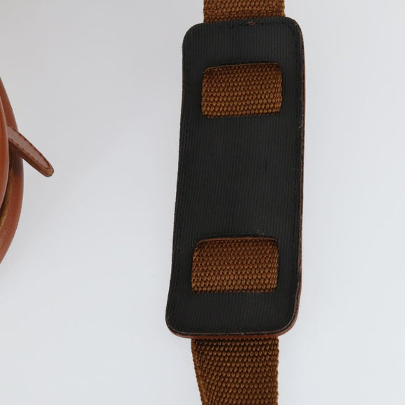 MCM Vicetos Logogram Boston Bag PVC Leather 2way Brown Gold Auth mr1923