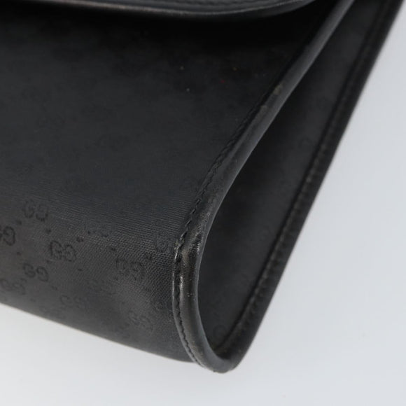 GUCCI Micro GG Supreme Shoulder Bag PVC Black Gold 004 14 0264 Auth mr1924