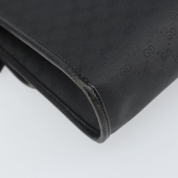GUCCI Micro GG Supreme Shoulder Bag PVC Black Gold 004 14 0264 Auth mr1924