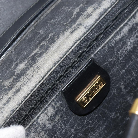 GUCCI Micro GG Supreme Shoulder Bag PVC Black Gold 004 14 0264 Auth mr1924