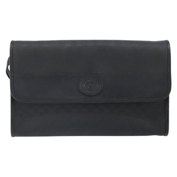 GUCCI Micro GG Supreme Shoulder Bag PVC Black Gold 004 14 0264 Auth mr1924