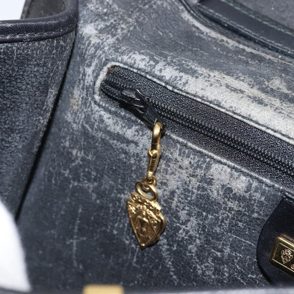 GUCCI Micro GG Supreme Shoulder Bag PVC Black Gold 004 14 0264 Auth mr1924