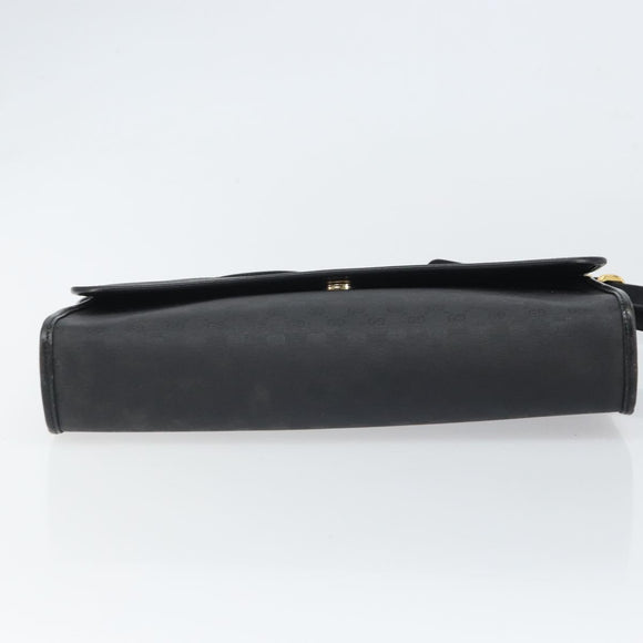 GUCCI Micro GG Supreme Shoulder Bag PVC Black Gold 004 14 0264 Auth mr1924