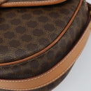 CELINE Macadam Canvas Shoulder Bag PVC Leather Brown Gold Auth mr1926-14