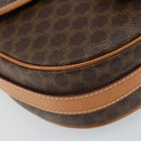 CELINE Macadam Canvas Shoulder Bag PVC Leather Brown Gold Auth mr1926-15
