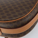 CELINE Macadam Canvas Shoulder Bag PVC Leather Brown Gold Auth mr1926-16