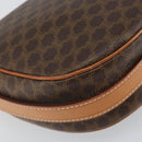 CELINE Macadam Canvas Shoulder Bag PVC Leather Brown Gold Auth mr1926-17