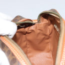 CELINE Macadam Canvas Shoulder Bag PVC Leather Brown Gold Auth mr1926-21