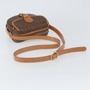 CELINE Macadam Canvas Shoulder Bag PVC Leather Brown Gold Auth mr1926-7