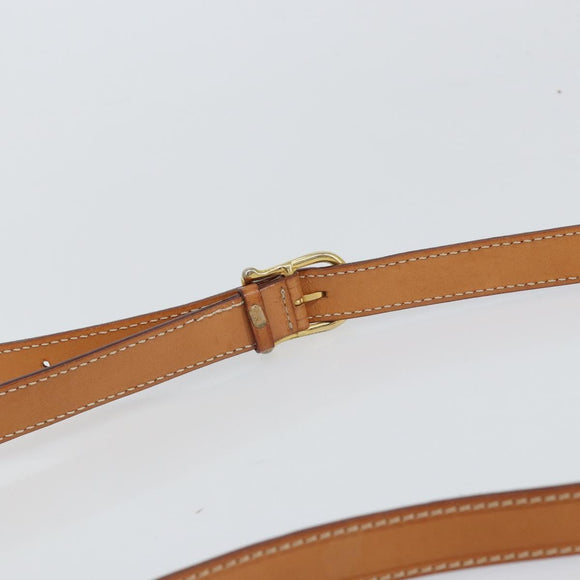 CELINE Macadam Canvas Shoulder Bag PVC Leather Brown Gold Auth mr1926