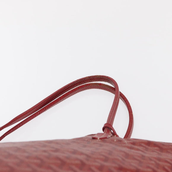 GOYARD Fischgrätmuster Saint Louis GM Tragetasche PVC Rot Auth mr1936