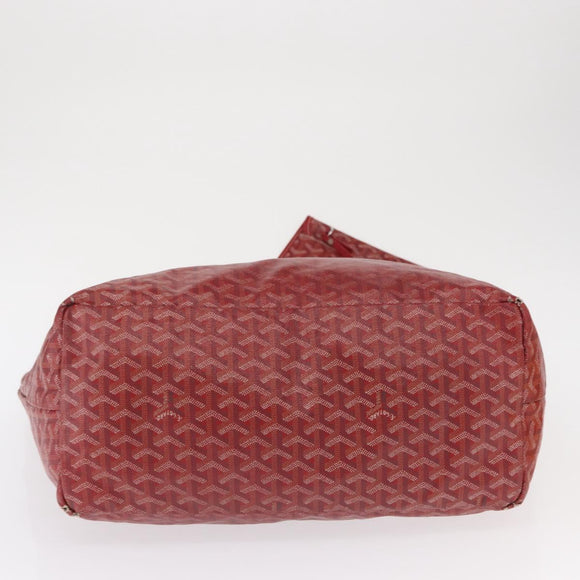 GOYARD Herringbone Saint Louis GM Tote Bag PVC Red Auth mr1936