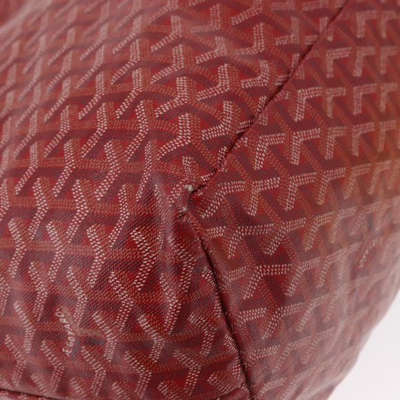 GOYARD Fischgrätmuster Saint Louis GM Tragetasche PVC Rot Auth mr1936