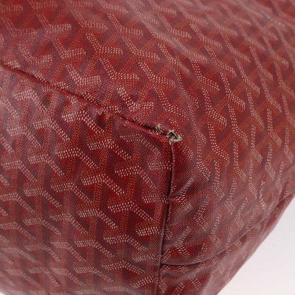 GOYARD Herringbone Saint Louis GM Tote Bag PVC Red Auth mr1936