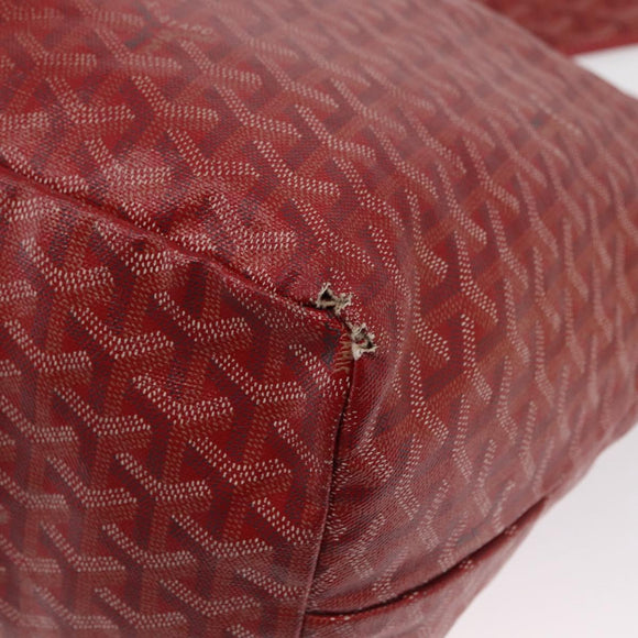 GOYARD Fischgrätmuster Saint Louis GM Tragetasche PVC Rot Auth mr1936