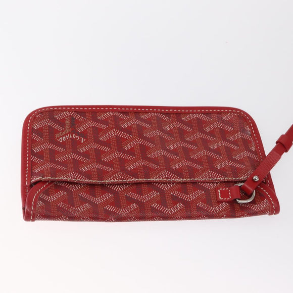 GOYARD Fischgrätmuster Saint Louis GM Tragetasche PVC Rot Auth mr1936