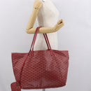 GOYARD Fischgrätmuster Saint Louis GM Tragetasche PVC Rot Auth mr1936-24