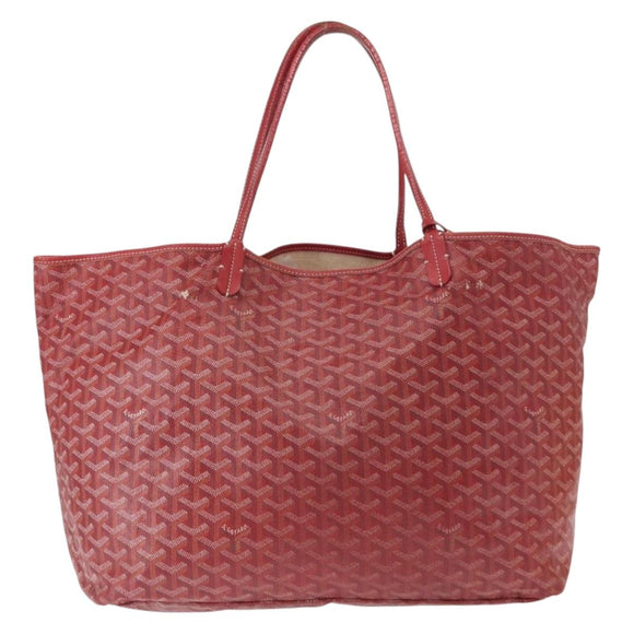 GOYARD Herringbone Saint Louis GM Tote Bag PVC Red Auth mr1936