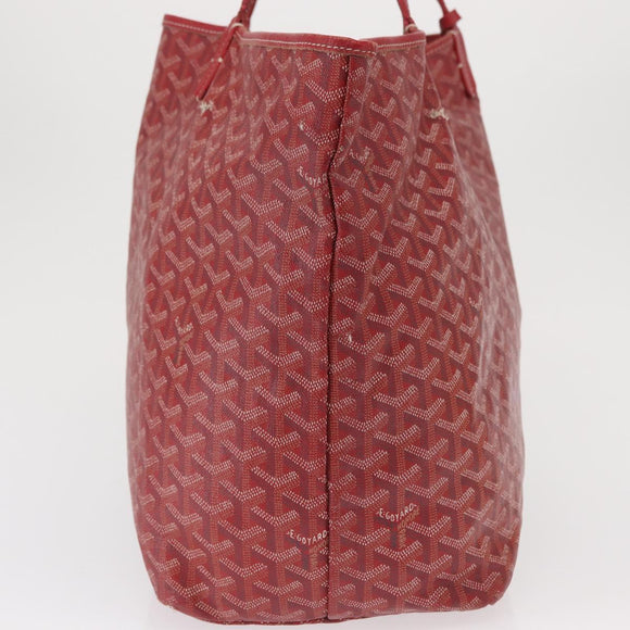 GOYARD Herringbone Saint Louis GM Tote Bag PVC Red Auth mr1936