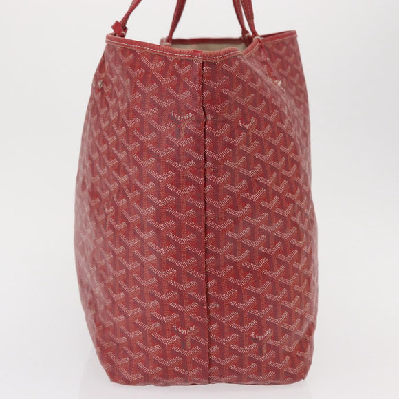 GOYARD Fischgrätmuster Saint Louis GM Tragetasche PVC Rot Auth mr1936