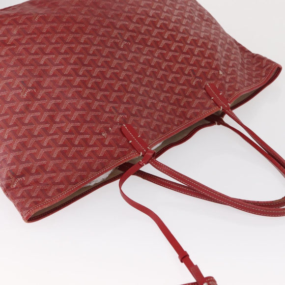 GOYARD Herringbone Saint Louis GM Tote Bag PVC Red Auth mr1936