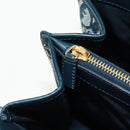 Christian Dior Trotter Canvas Hand Bag Navy Gold Auth mr1942V-21