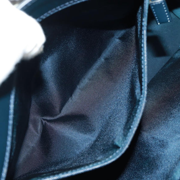 Christian Dior Trotter Canvas Hand Bag Navy Gold Auth mr1942V