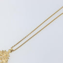Christian Dior Crystal Necklace metal Gold Tone Auth mr1949-11