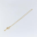Christian Dior Crystal Necklace metal Gold Tone Auth mr1949-2