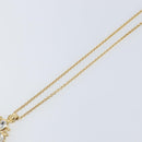 Christian Dior Crystal Necklace metal Gold Tone Auth mr1949-4
