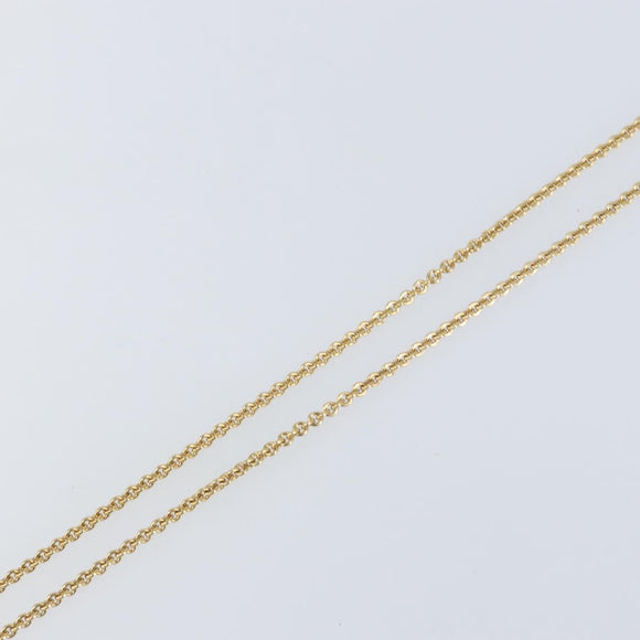 Christian Dior Crystal Necklace metal Gold Tone Auth mr1949