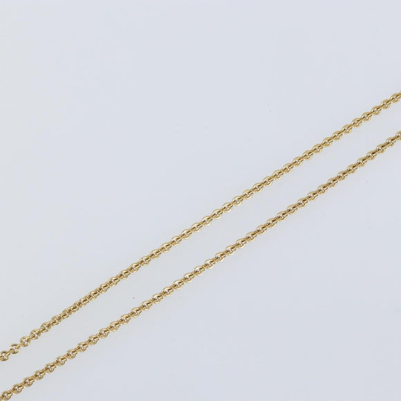 Christian Dior Crystal Necklace metal Gold Tone Auth mr1949
