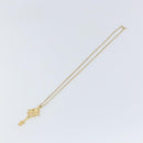 Christian Dior Crystal Necklace metal Gold Tone Auth mr1949-9
