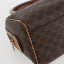 CELINE Macadam Canvas Mini Hand Bag PVC Leather Brown Gold Auth mr1952-16