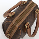 CELINE Macadam Canvas Mini Hand Bag PVC Leather Brown Gold Auth mr1952-6