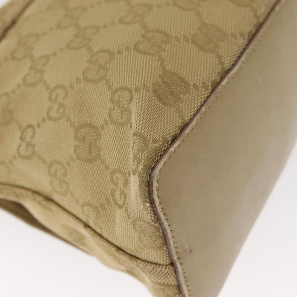 GUCCI GG Canvas Shoulder Bag Beige Gold 90646 Auth mr1955