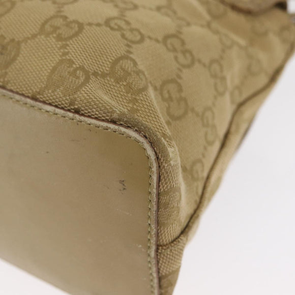 GUCCI GG Canvas Shoulder Bag Beige Gold 90646 Auth mr1955